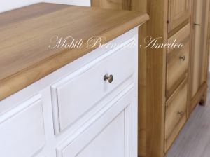 Country style solid wood kitchen cabinets with custom finishes